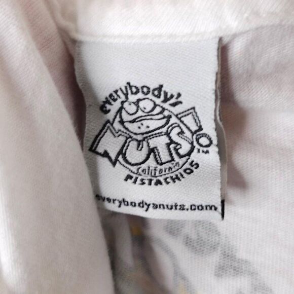 Vintage Pistachio Nut T Shirt Mens Size XL White Y2K Everybodys Nuts Snack Tee - Picture 5 of 6